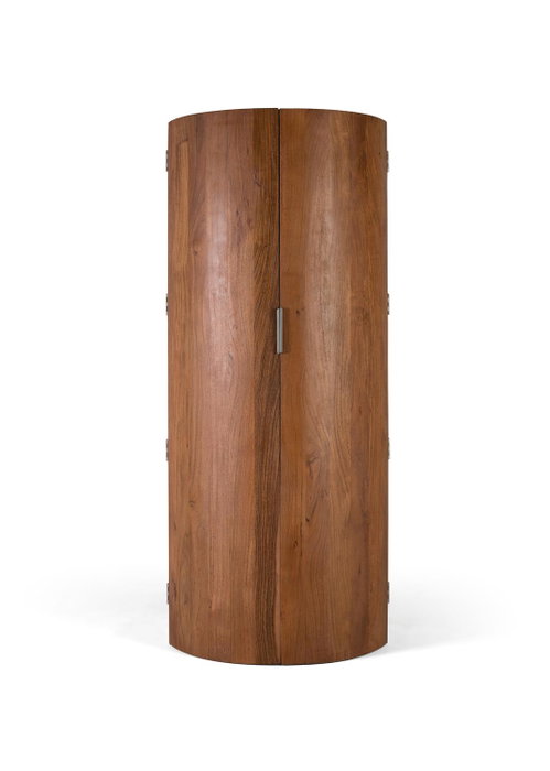 GINER Y COLOMER Mueble bar con 2 puertas en madera maciza de acacia